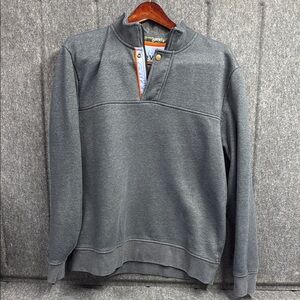 Orvis Gray Zip Up Sweater with Classic Design